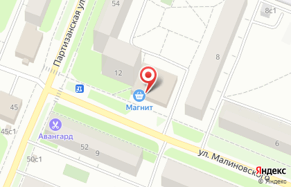 Беломорье на улице Малиновского на карте