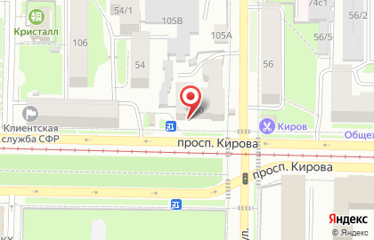 Магазин мясной продукции Фермер на проспекте Кирова на карте