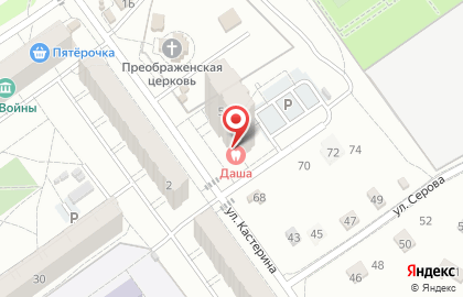 Автостоянка на ул. Кастерина, 2а на карте