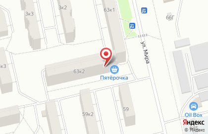 Супермаркет Пятёрочка, сеть супермаркетов в Железногорске на карте