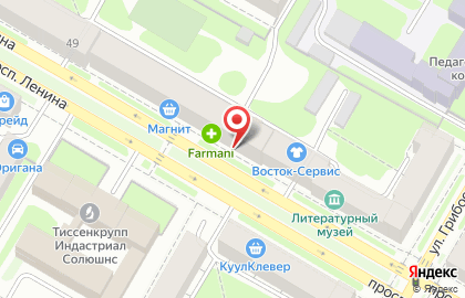 Салон оптики Мир очков на проспекте Ленина на карте