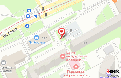 Автостоянка в Перми на карте