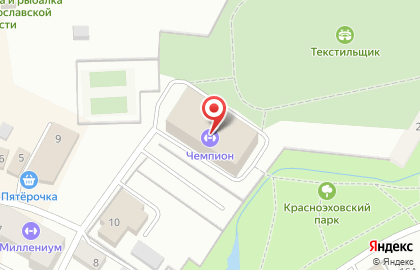 Физкультурно-оздоровительный комплекс Чемпион в Переславль-Залесском на карте