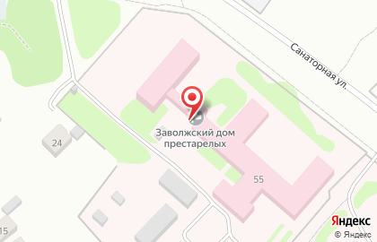 Заволжский дом-интернат для престарелых и инвалидов на карте