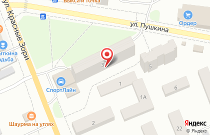 Магазин автозапчастей на улице Пушкина 3 на карте