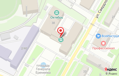 Октябрь, дворец культуры на карте