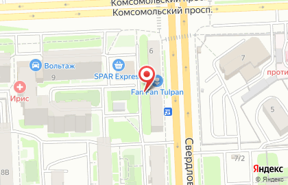 Оптово-розничный салон Fan Fan Tulpan на Свердловском проспекте на карте