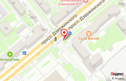 Магазин молочной продукции Белый замок на проспекте Дзержинского на карте