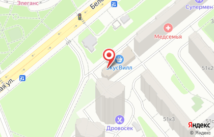 Супермаркет здорового питания ВкусВилл в Левобережном районе на карте