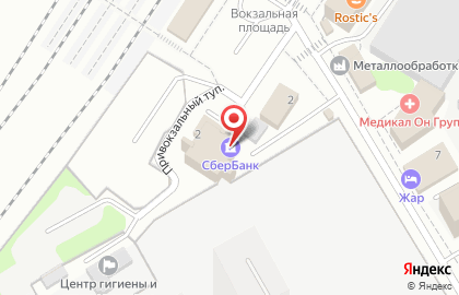 Банкомат СберБанк на Вокзальной площади в Мытищах на карте