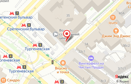 ЗАО Банк ВТБ 24 на Мясницкой улице на карте