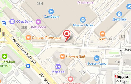 Ресторан доставки японской кухни Суши Мастер на улице Ленинградской на карте