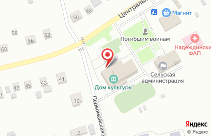 Библиотека, пос. Надеждино на карте
