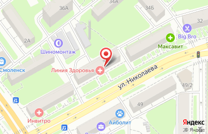 ремонт холодильников на улице Николаева на карте