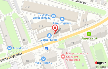 Магазин текстиля для дома Даргез на улице Маршала Жукова на карте