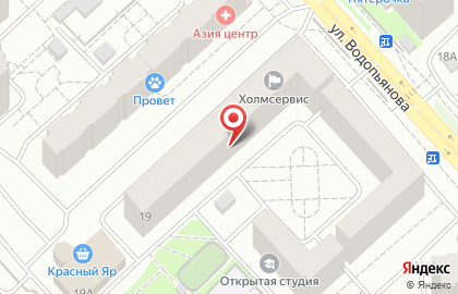 Барбершоп BORODACH на улице Водопьянова на карте