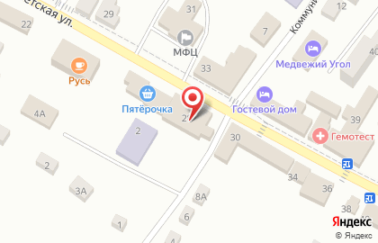 Супермаркет Пятёрочка на Советской улице на карте