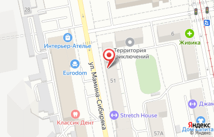 Текстильная типография INARI на улице Мамина-Сибиряка на карте