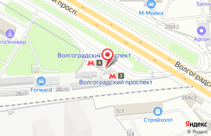 Станция Волгоградский проспект на карте