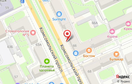 Ювелирный салон Скань на Комсомольском проспекте на карте