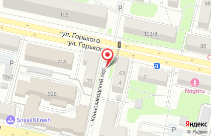 Соня на улице Горького на карте