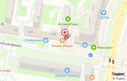 Магазин Вкусно и полезно на улице Советской Армии на карте