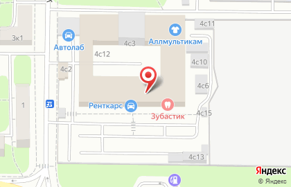 Стоматологическая клиника Зубастик на улице Коцюбинского на карте