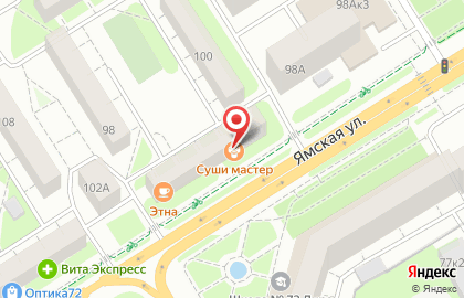 Ресторан доставки японской кухни Суши Мастер на Ямской улице на карте