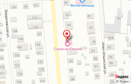Сауна На Южном на карте