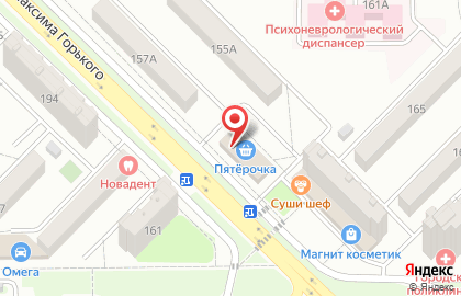 Супермаркет Пятёрочка на улице М.Горького на карте