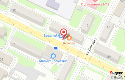 Маска на улице Горького на карте