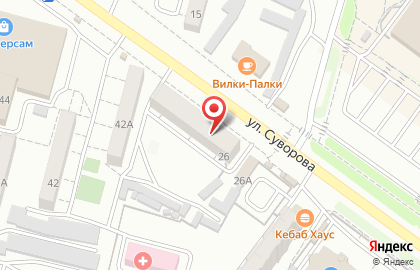 Оптика Айкрафт на улице Суворова, 26 на карте