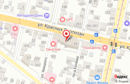 ЛИК на улице Красных Партизан на карте