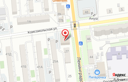 Компания Перевозка негабаритных грузов на улице Ленинградской на карте