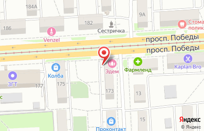 Туристическая компания Саквояж Тур в Калининском районе на карте