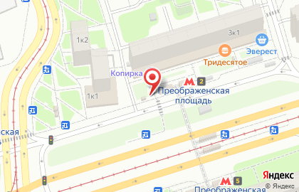 Киоск печатной продукции Медиа-Селект на Преображенской площади на карте