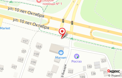 Уральская на улице 9 Января на карте