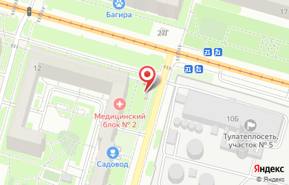 Торговая точка по продаже молочных продуктов Заря в Туле на карте