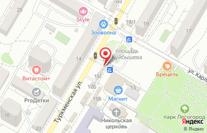 Магазин печатной продукции Союзпечать на Туркменской улице на карте