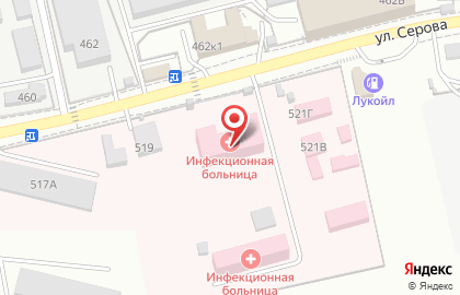 Инфекционная больница в Ставрополе на карте