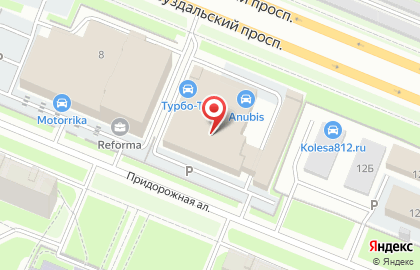 Автостудия Point на Придорожной аллее на карте