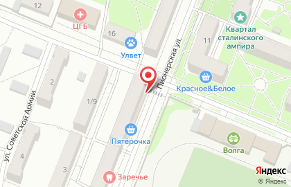 Магазин косметики и бытовой химии Рубль Бум на Пионерской улице на карте