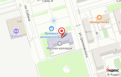 Долгопрудненский физико-технический колледж в Долгопрудном на карте