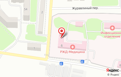 Узловая поликлиника на станции Кавказская РЖД НУЗ на карте