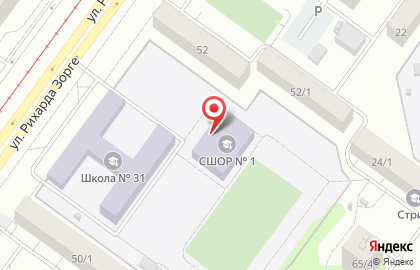 Спортивная школа олимпийского резерва Спартак в Октябрьском районе на карте