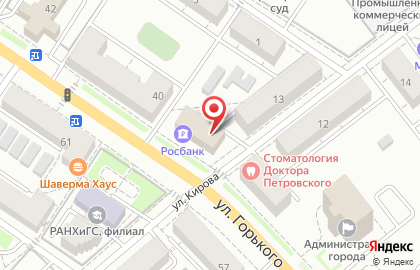 Волго-Вятский банк Сбербанка России на улице Горького на карте