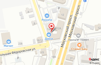 Сеть супермаркетов Дикси на Московском проспекте на карте