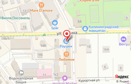 Фирменный магазин изделий из янтаря Калининградский янтарный комбинат на Центральной улице на карте