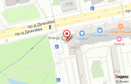 Танцевальная фитнес-студия Energy в проезде Дежнёва на карте