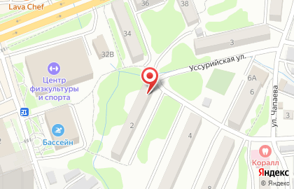 Продовольственный магазин Новый на Уссурийской улице на карте